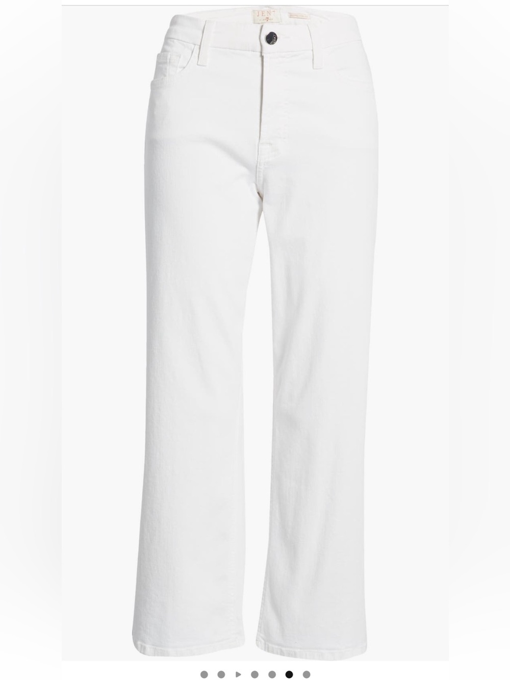 NEW- JEN 7 by 7 FOR ALL MANKIND cropped wide leg . Size 4 . White . New w/o tags
